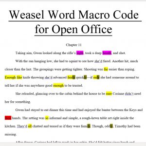 weasel word open office macro