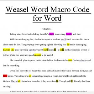 Weasel Word Word Macro